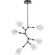 Blossom LED 31.8 inch Matte Black Chandelier Ceiling Light in 2700K LED, Modern Vine