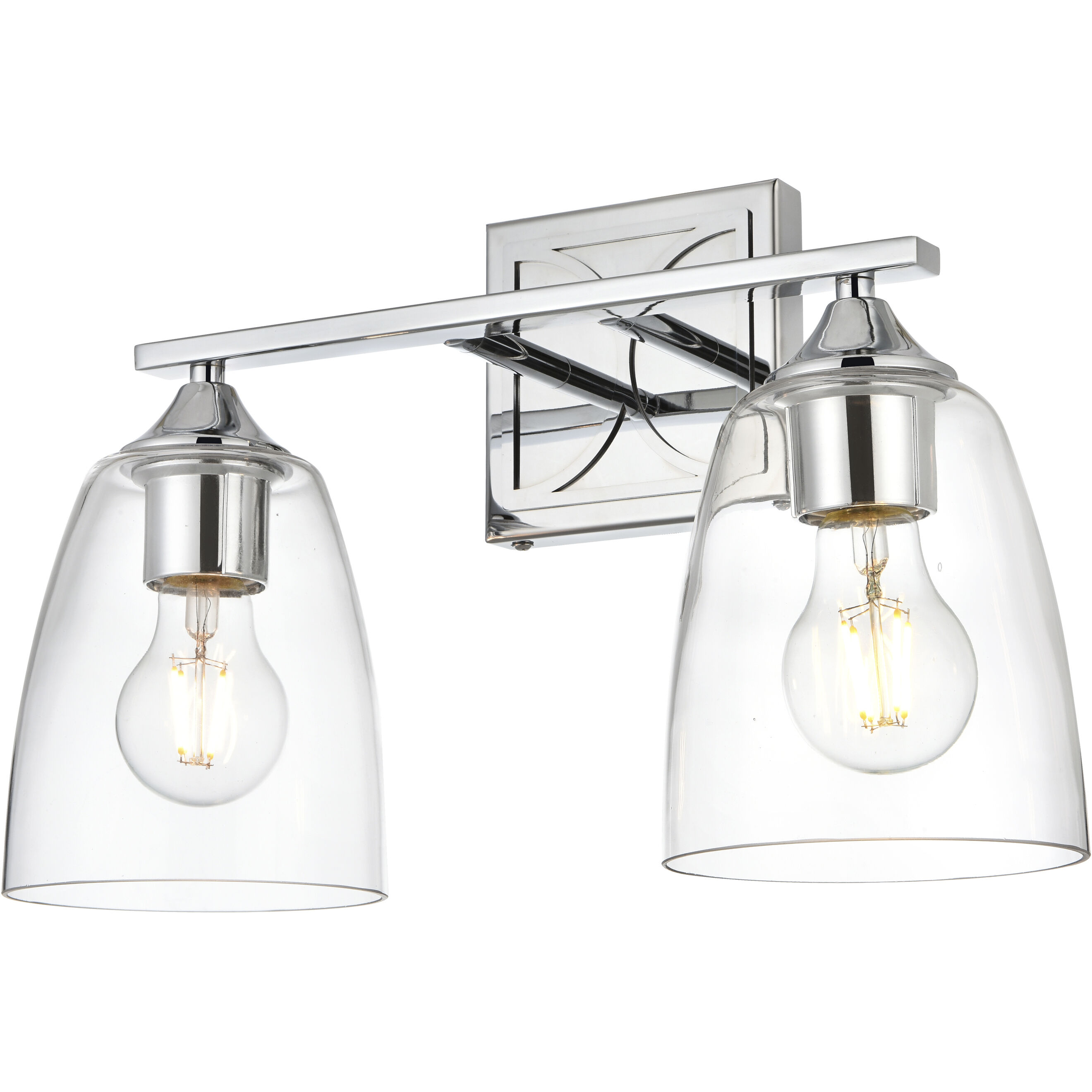 Harris 2 Light 15 inch Chrome Bath Sconce Wall Light