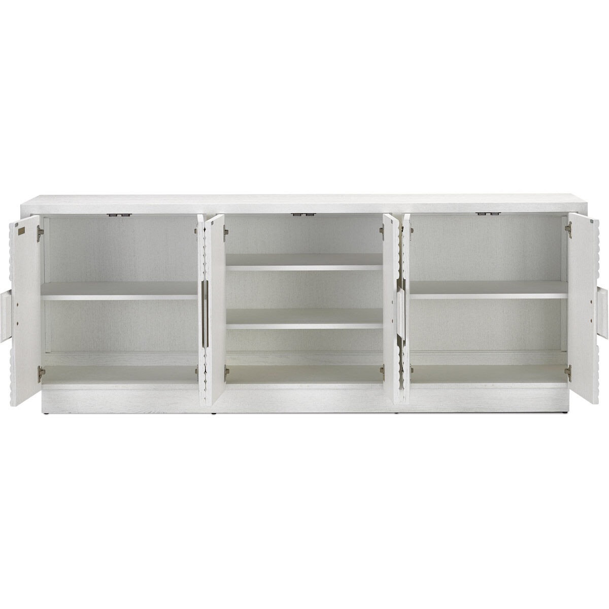 Morombe 84 inch Cerused White Credenza