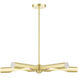 Acra 5 Light 28 inch Satin Brass Chandelier Ceiling Light