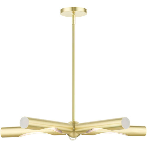 Acra 5 Light 28 inch Satin Brass Chandelier Ceiling Light