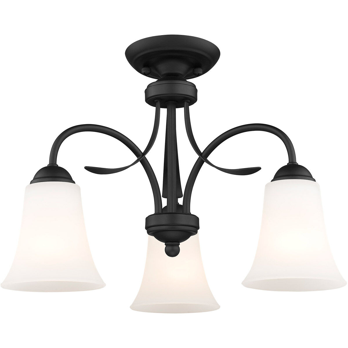 Ridgedale 3 Light 18 inch Black Convertible Dinette Chandelier/Ceiling Mount Ceiling Light