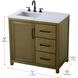 Alina 36 X 34 inch Hazel Oak Bathroom Vanity Cabinet