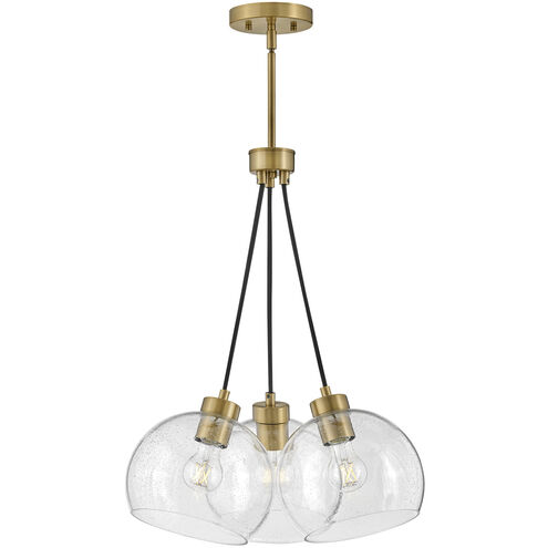 Rumi LED 18 inch Lacquered Brass Pendant Ceiling Light, Cluster