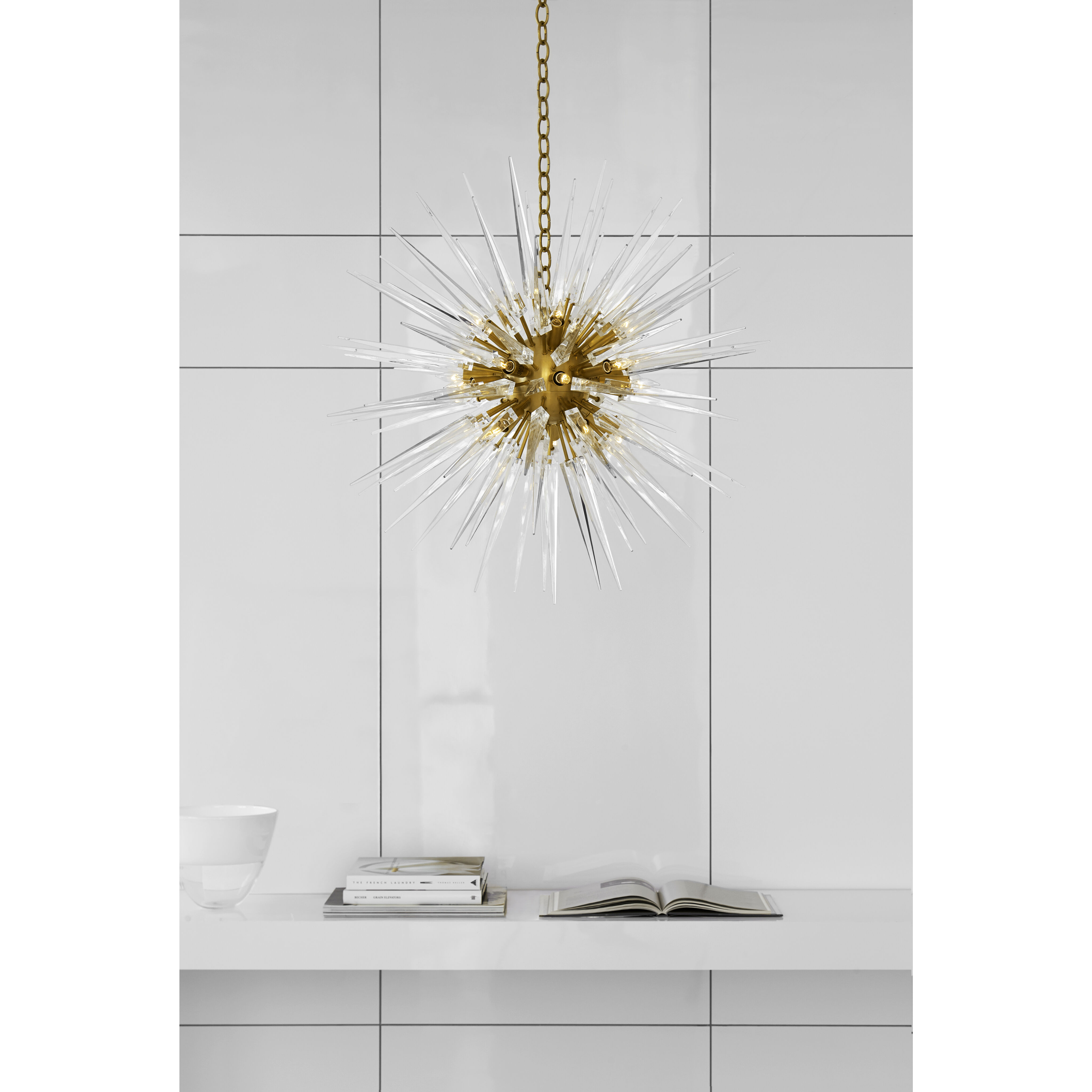 Chapman & Myers Quincy2 20 Light 30 inch Antique-Burnished Brass Sputnik Chandelier Ceiling Light, Medium