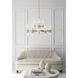 AERIN Asalea LED 34 inch Hand-Rubbed Antique Brass Two-Tier Chandelier Ceiling Light, Medium