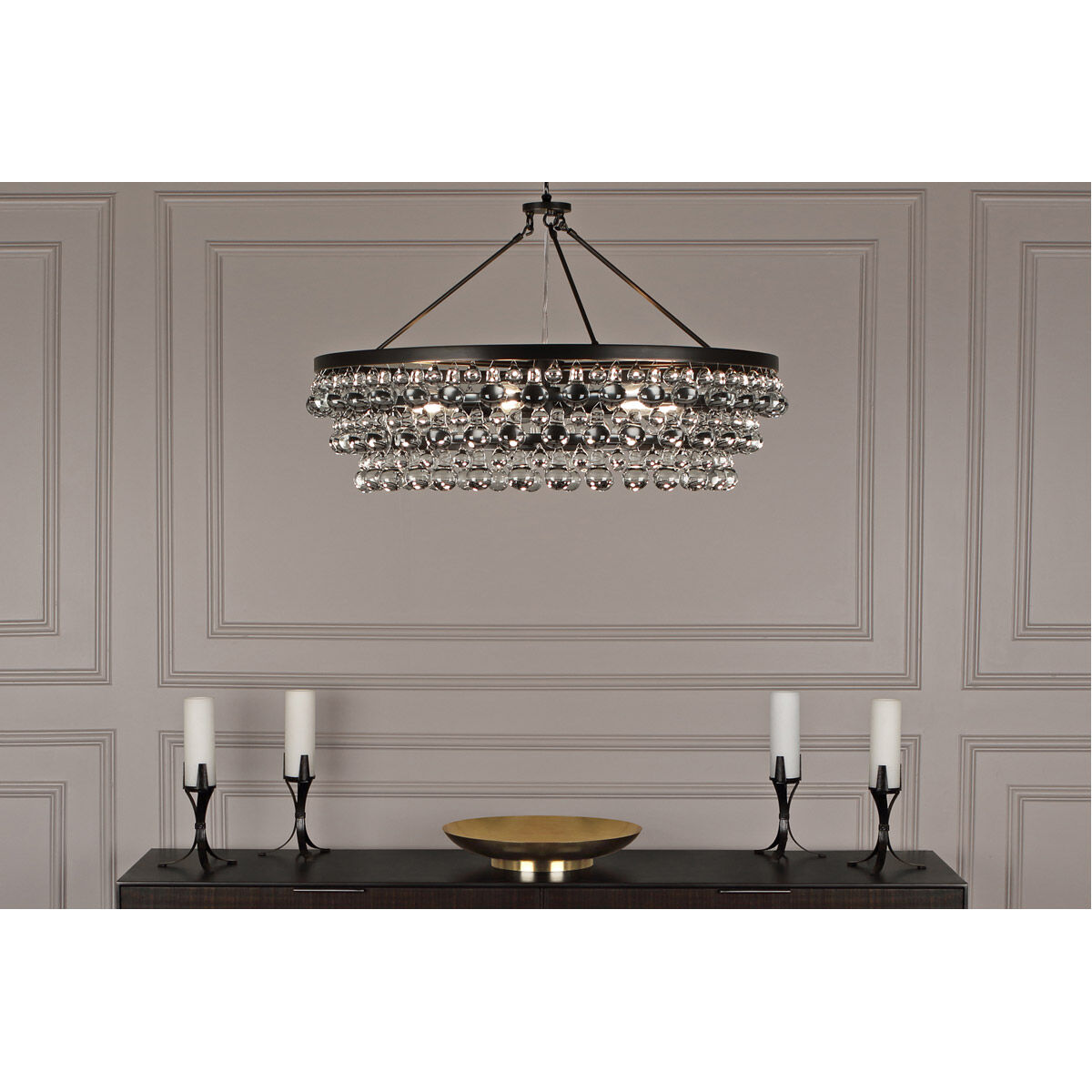 Bling 6 Light 34.88 inch Deep Patina Bronze Chandelier Ceiling Light