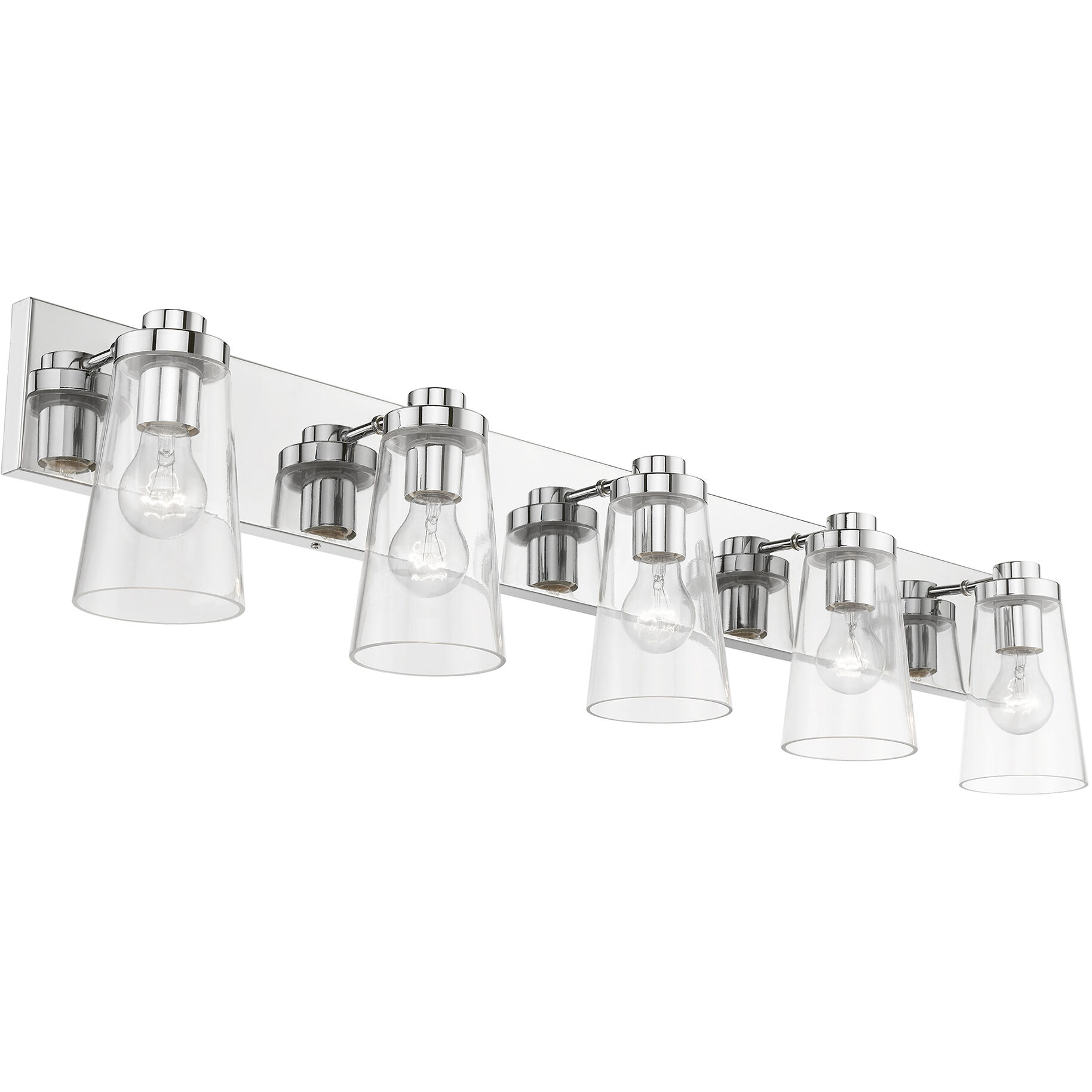 Cityview 5 Light 40 inch Polished Chrome Vanity Sconce Wall Light, Extra Large