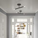 Copenhagen 2 Light 5.13 inch Black Semi-Flush Ceiling Light