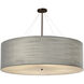 Textile 8 Light 48 inch Dark Bronze Drum Pendant Ceiling Light, Classic Family, EVOLV