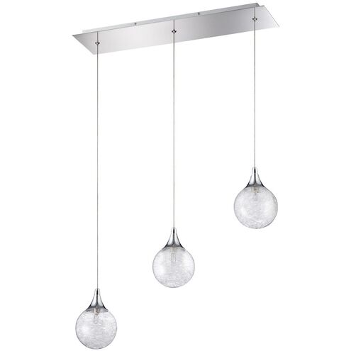 Fybra 3 Light 24 inch Chrome Pendant Ceiling Light