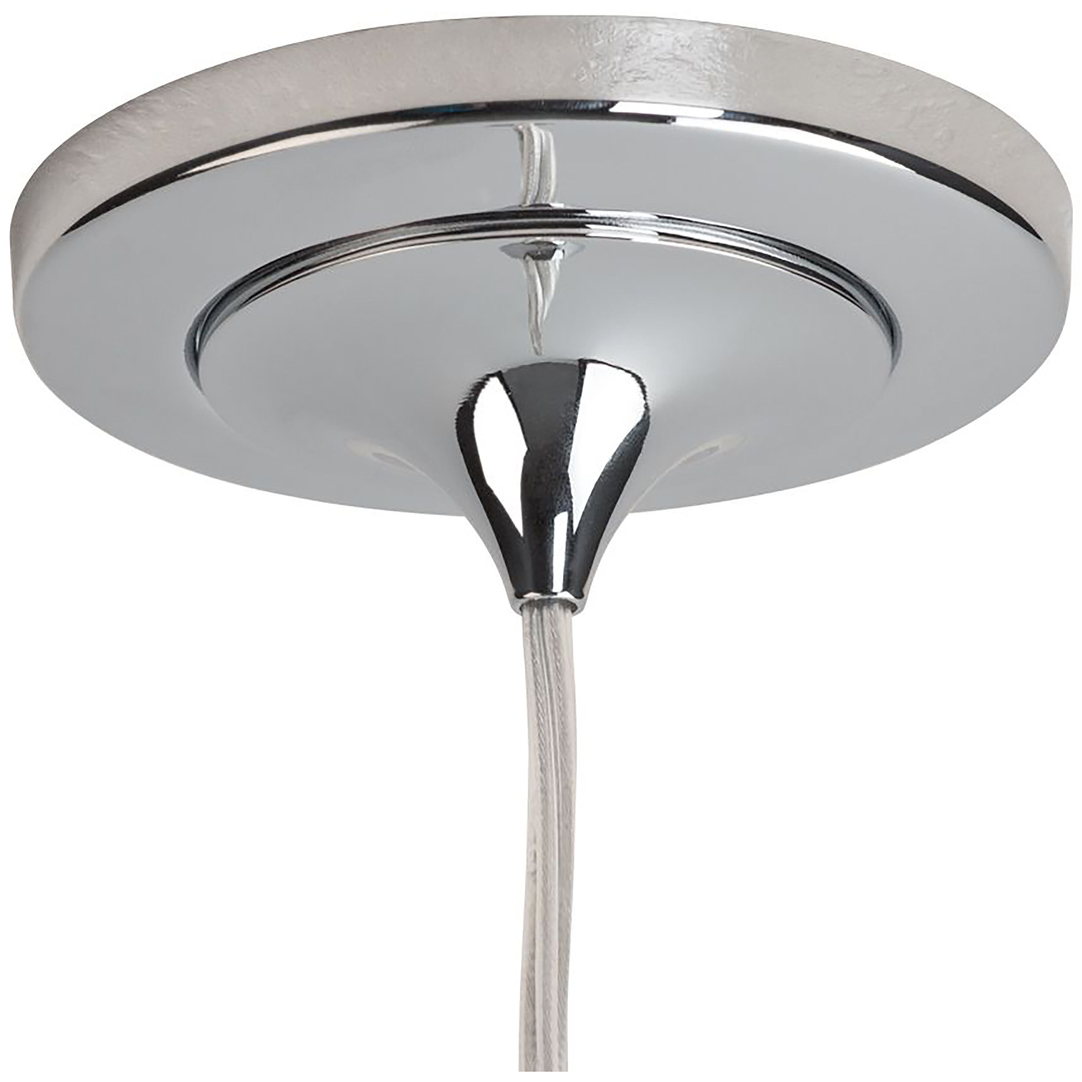 Bling 1 Light 4.8 inch Chrome Pendant Ceiling Light in Amber Glass