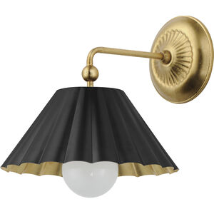 Primrose 1 Light 10 inch Black and Gold Leaf Wall Sconce Wall Light