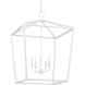 Denison 4 Light 26 inch Gesso White Chandelier Ceiling Light, Large