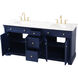 Clarence 72 X 22 X 35 inch Blue Vanity Sink Set