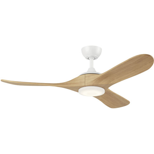 Mylo 52 inch Matte White with White Maple Blades Ceiling Fan