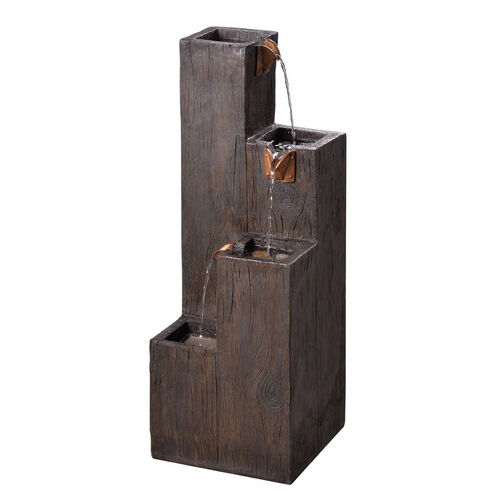 Lincoln Wood Grain Floor Fountain, Indoor or Outdoor