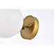 Mimi 1 Light 6 inch Brass Bath Sconce Wall Light, can be Ceiling Mounted