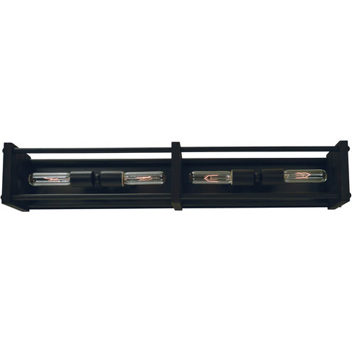 Industria 4 Light 32 inch Matte Black Sconce Wall Light