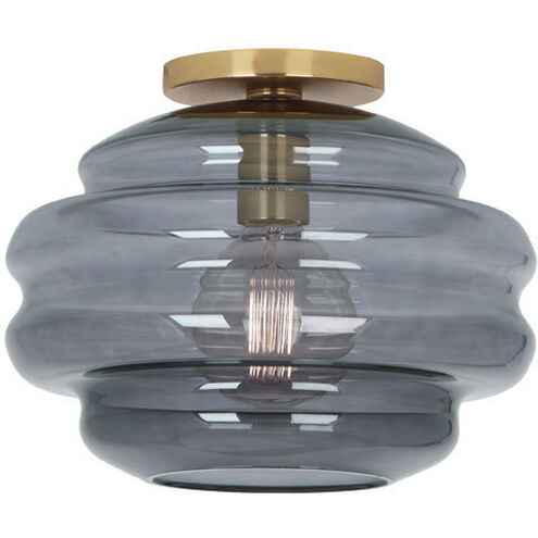 Horizon 1 Light 11.75 inch Smoke Gray Flushmount Ceiling Light