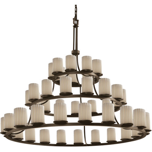 Limoges 45 Light 60 inch Matte Black Chandelier Ceiling Light in Bamboo, 31500 Lm LED