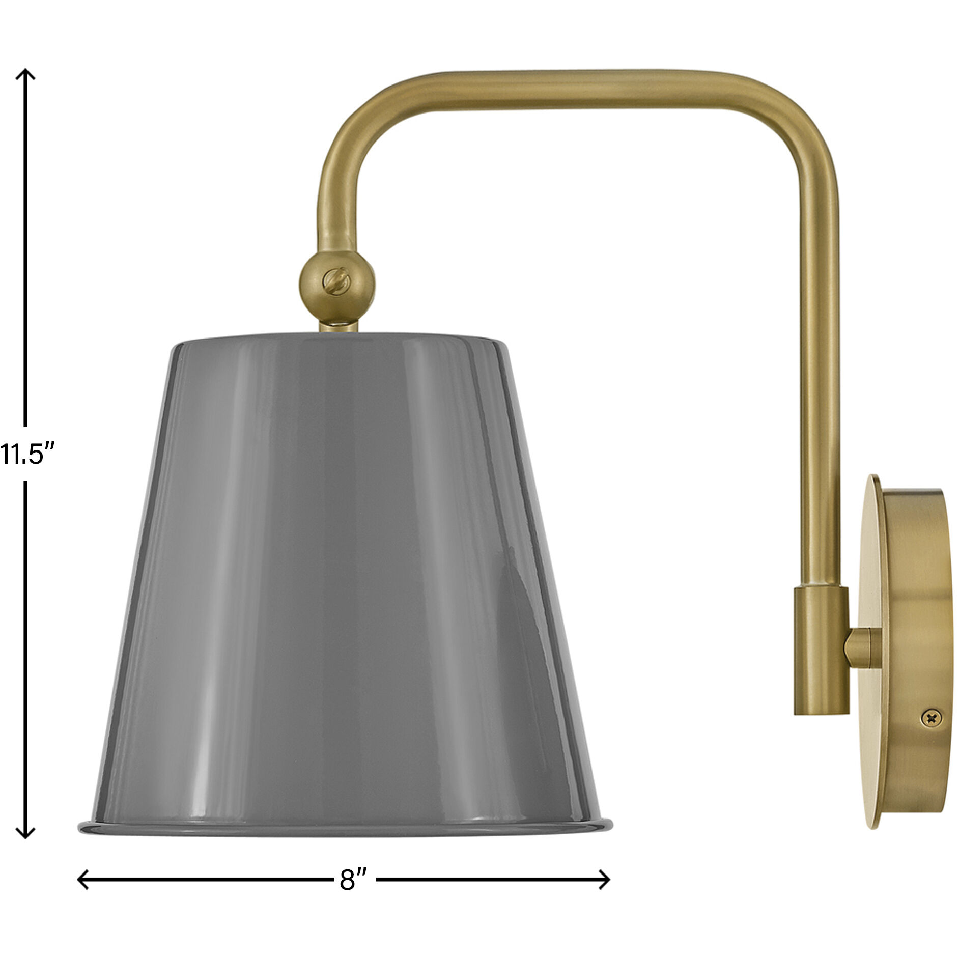 Blake LED 8 inch French Gray Sconce Wall Light