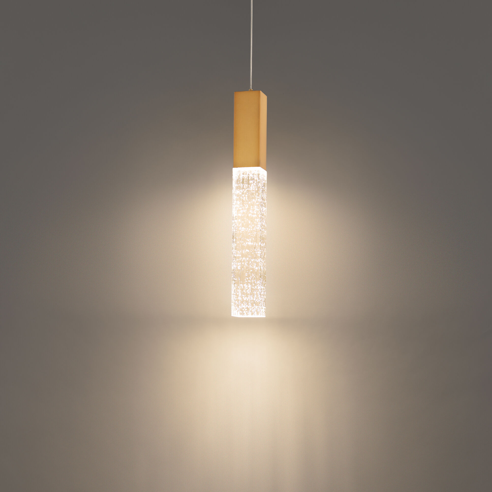Cinema LED 2 inch Aged Brass Indoor Hanging Lighting Ceiling Light in 3500K
