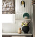Whit 2 Light 7 inch Aged Brass/Black Wall Sconce Wall Light