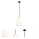 Fairfield 1 Light 12 inch Matte Black Mini Pendant Ceiling Light in Matte White Glass