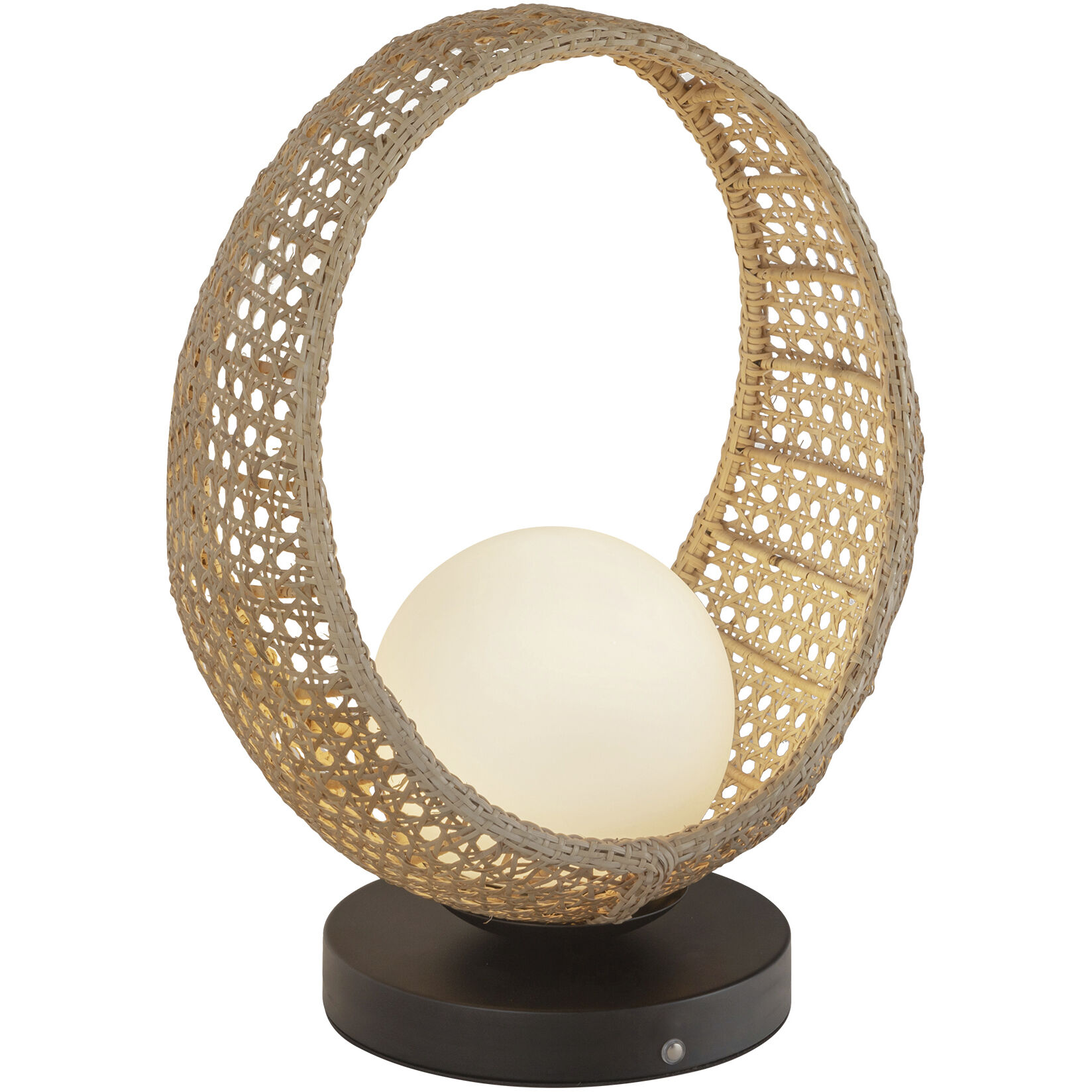 Lanai 16 inch 5.00 watt Black/Opal Glass Table Lamp Portable Light