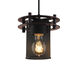 Circa 1 Light 7 inch Dark Bronze Pendant Ceiling Light in Black Cord, Cylinder with Flat Rim