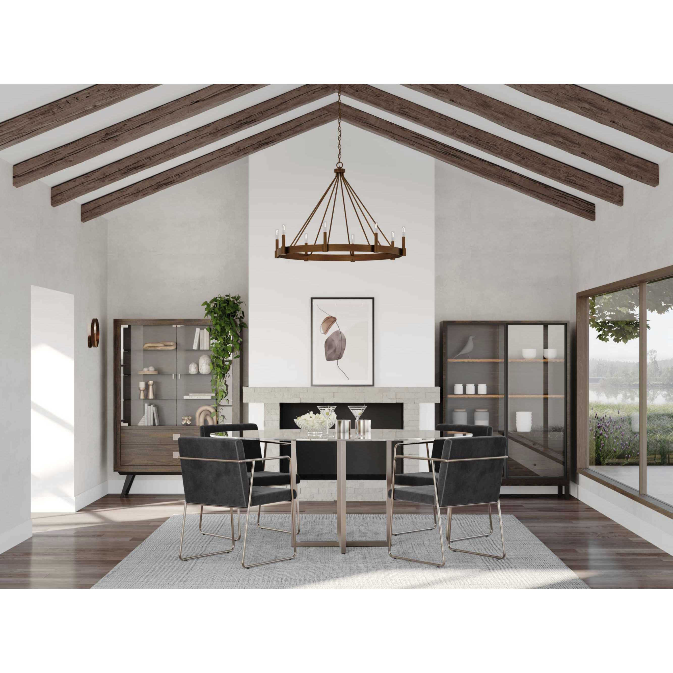 Breckenridge 8 Light 38 inch Aged Bronze Chandelier Ceiling Light, Design Series