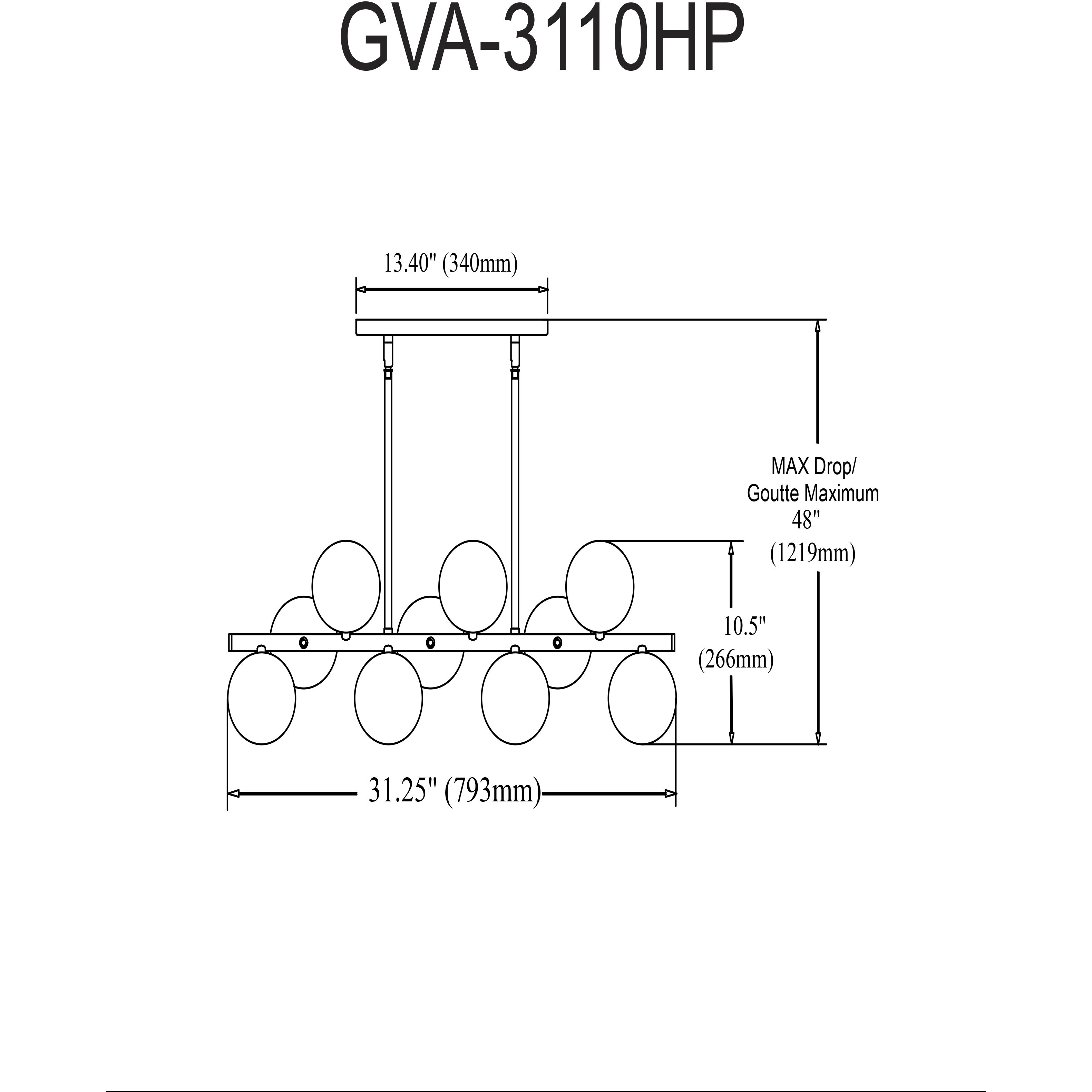 Giovanna LED 31 inch Aged Brass Horizontal Pendant Ceiling Light