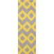 Frontier 96 X 30 inch Bright Yellow, Dark Brown Rug