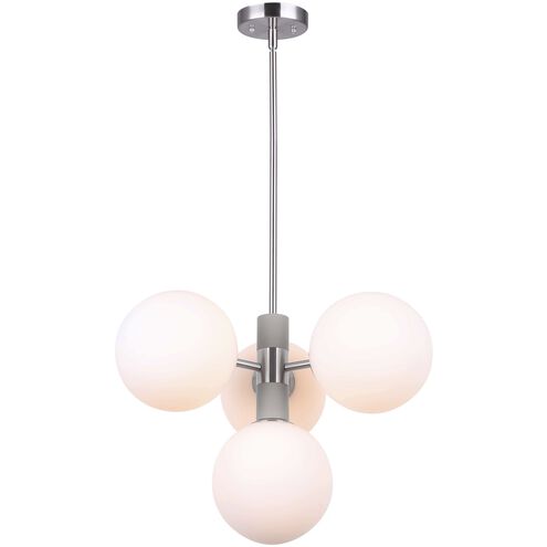 Farris 4 Light 20 inch Brushed Nickel and Matte Grey Pendant Lighting Ceiling Light