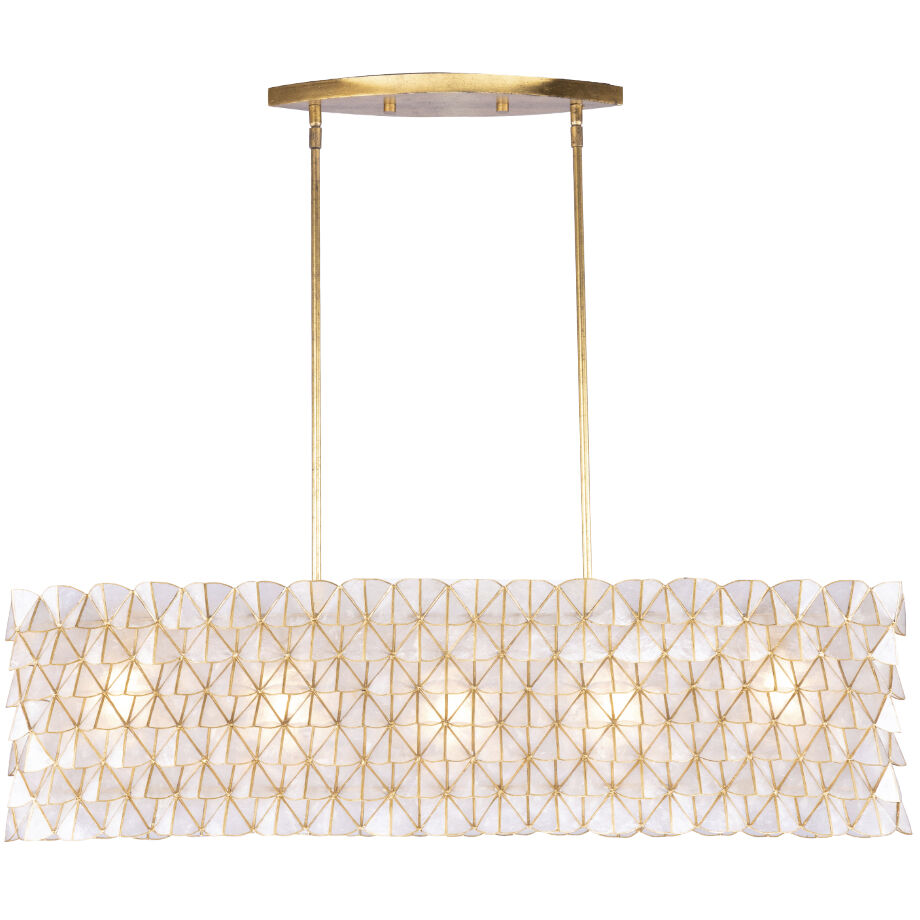 Flair Island Light Ceiling Light in Oxidized Gold Leaf