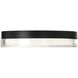 Pi LED 12 inch Black Flush Mount Ceiling Light in 3000K, 12in.