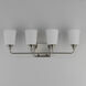 Hudson 4 Light 28.25 inch Satin Nickel Bath Vanity Wall Light in Satin White