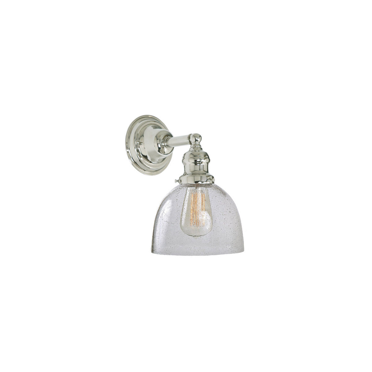 Union Square 1 Light 7 inch Polished Nickel Wall Sconce Wall Light in Seeded, S5