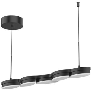 Poplar LED 27 inch Black Linear Pendant Ceiling Light