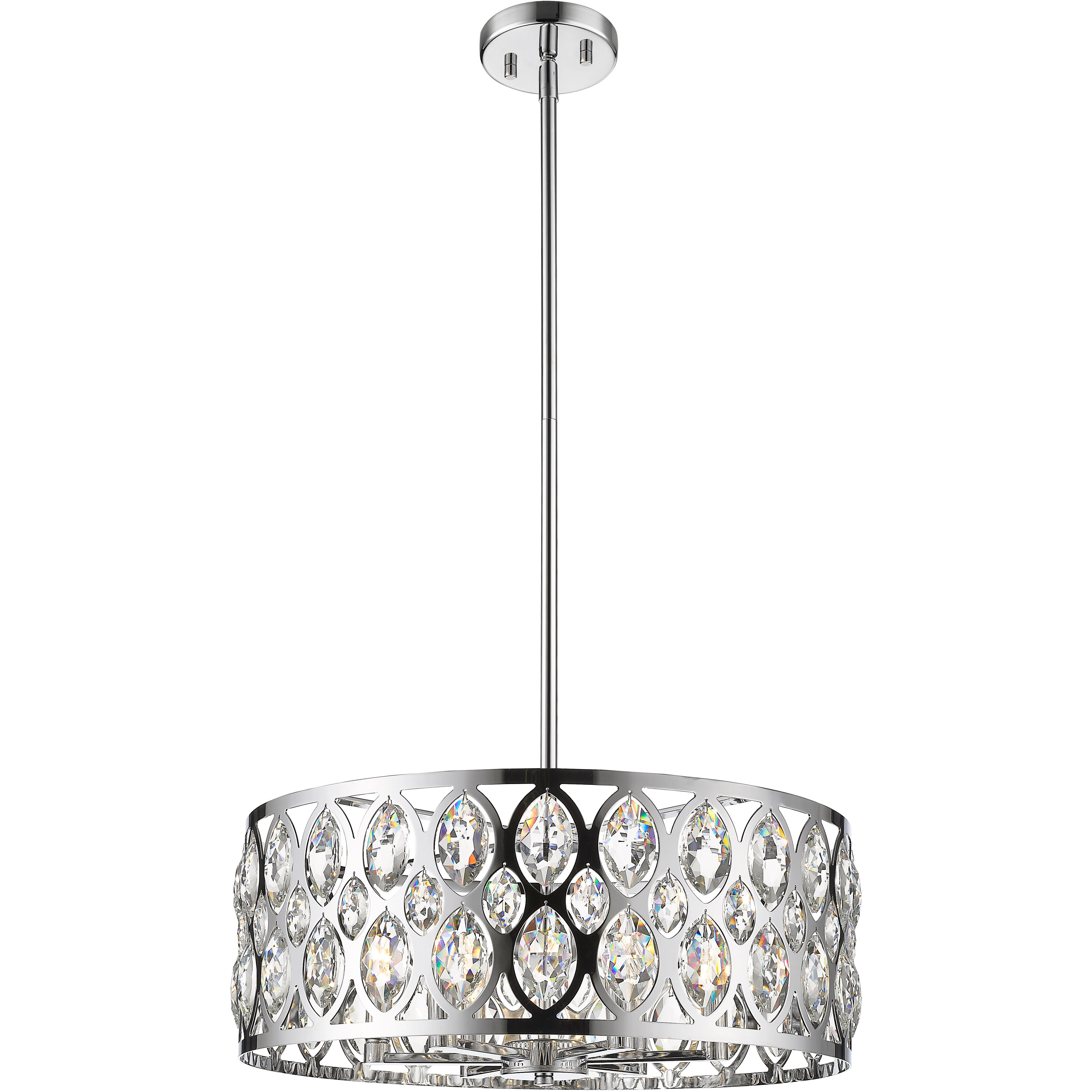 Dealey 6 Light 23.25 inch Chrome Chandelier Ceiling Light