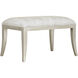 Garson 18.8 inch Silver and Fresh File Linen Ottoman