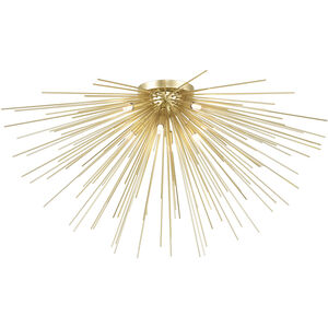 Savannah 8 Light 40 inch Gold Leaf Flush Mount Ceiling Light