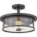 Savannah 2 Light 13.75 inch Bronze Semi Flush Mount Ceiling Light