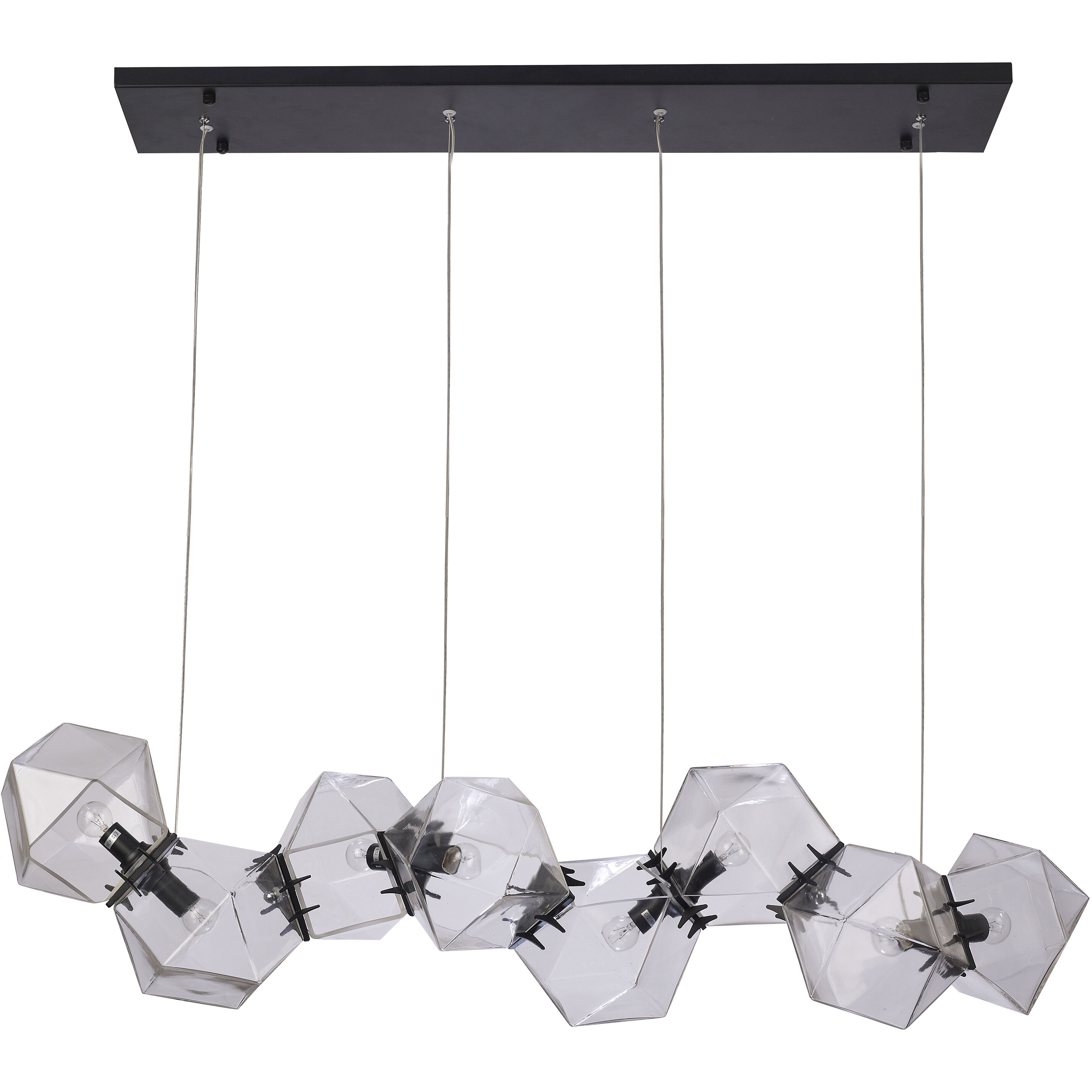 Canada 8 Light 11.8 inch Black Chandelier Ceiling Light