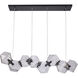 Canada 8 Light 11.8 inch Black Chandelier Ceiling Light