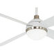 Orb 54 inch Flat White/Brushed Nickel with Flat White Blades Ceiling Fan