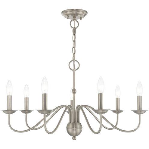 Windsor 7 Light 28 inch Brushed Nickel Chandelier Ceiling Light