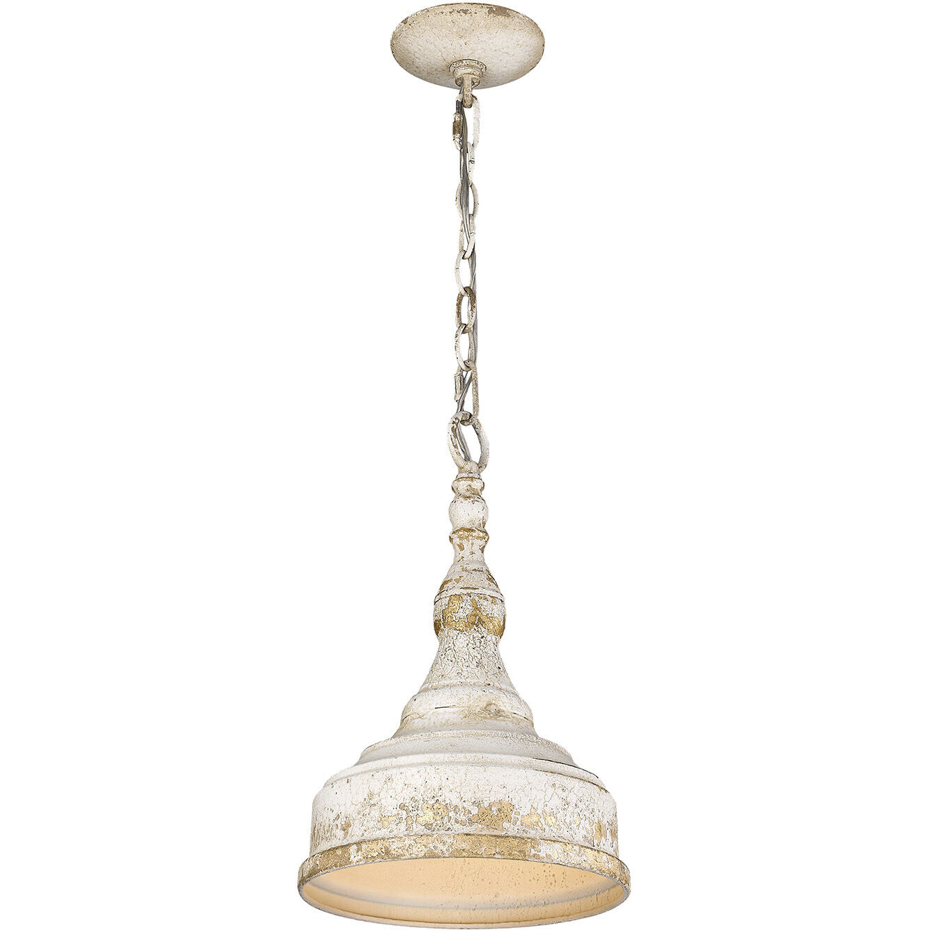 Keating Pendant Ceiling Light in Antique Ivory, Small