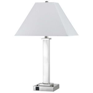 Hotel 28 inch 60 watt Brushed Steel Table Lamp Portable Light